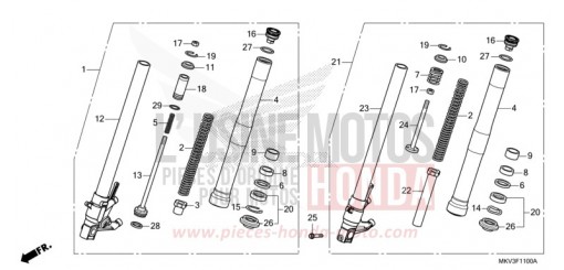 GABEL, VORNE NSS750M de 2021